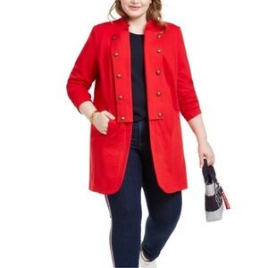 Tommy Hilfiger Band Jacket in Red Plus Size 2X NWT